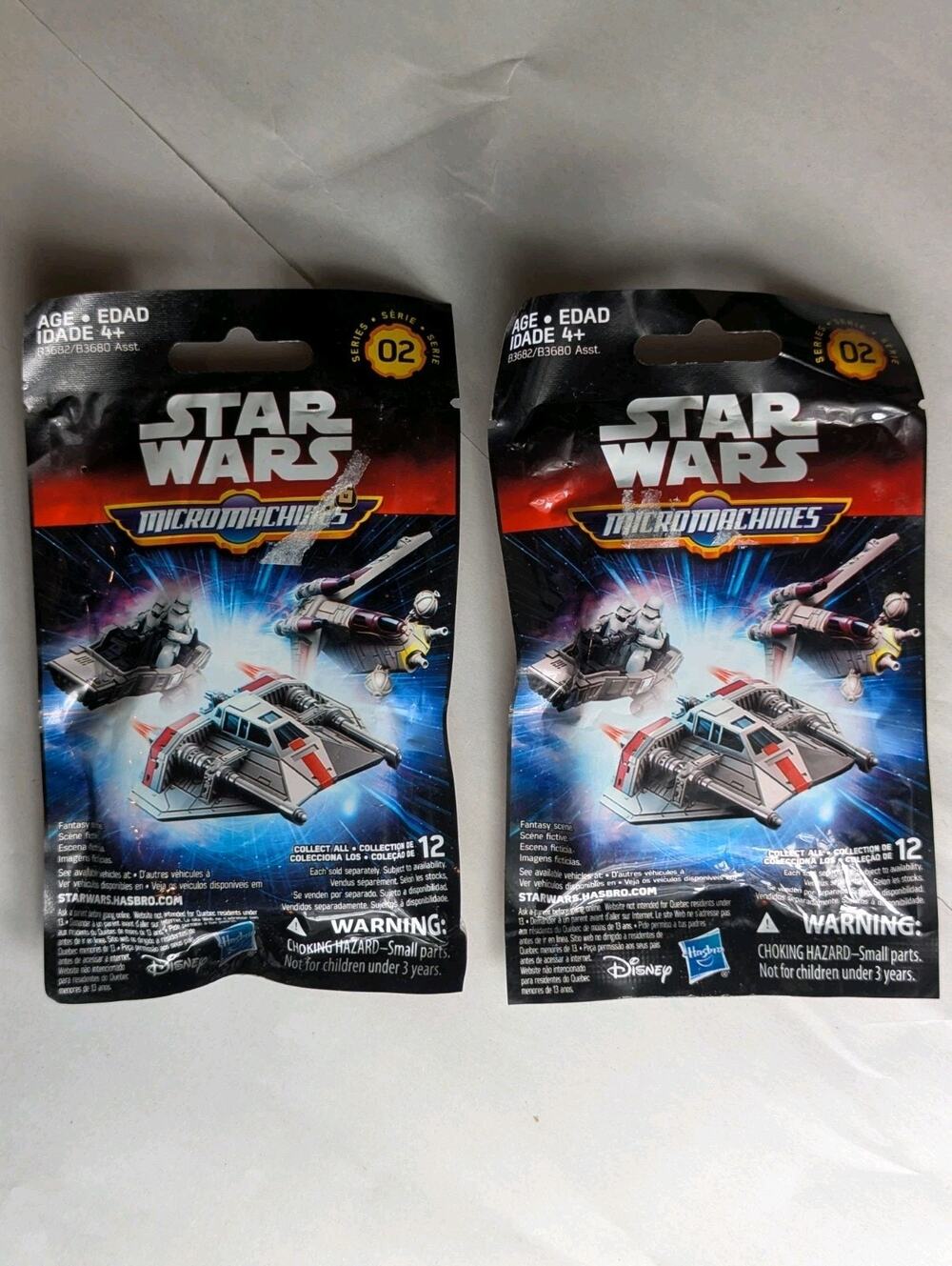 2x Star Wars The Force Awakens Series 2 Micro Machines Vehicle Blind Mystery Bag